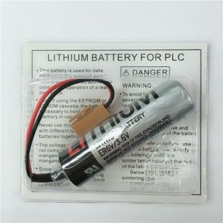 ร้านในไทย ลิเธียม แบตเตอรี่  ER6 v TOSHIBA ER6V / 3.6V PLC Lithium Battery พร้อมสายและขั้วต่อ ( ส่งของทุกวัน