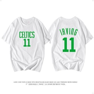 ย้อนยุคเสื้อยืดแขนสั้น พิมพ์ลาย Irving No. 11 เสื้อยืดลําลอง แขนสั้น พิมพ์ลายโลโก้ Irving สีเขียว สําหรับผู้ชายS-5XL