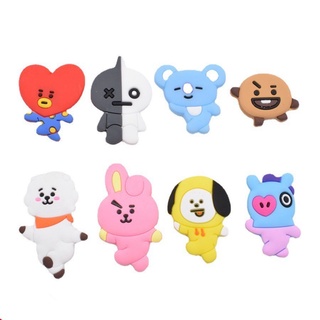 ตัวติดรองเท้า ลายการ์ตูน Kpop Bts Jibits อุปกรณ์เสริม สําหรับผู้ชาย BTS21 Jibitz Pin Bt21