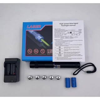 เลเซอร์พกพา ความเข้มข้นสูง high power blue laser 50000mW จุดไฟ ได้