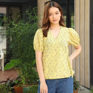 AMILA Blouse AM-B871 พีชสกิน แขนสั้น IGPU22-2