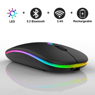 เม้าส์ไร้สาย ไร้เสียง มีแบตในตัว Silent Mouse Wireless 2.4G Rechargeable ไม่ใช้ถ่าน เมาส์บลูทูธ เมาส์เงียบไร้สาย ปลั๊ก USB แบบชาร์จไฟได้ เมาส์แบบชาร์จไฟได้ รองรับทุกสภาพพื้นผิว