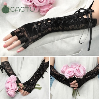 Cactu ถุงมือคอสเพลย์ ไนท์คลับ ปาร์ตี้ฮาโลวีน เต้นรํา ไร้นิ้ว 1 คู่