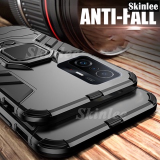 Skinlee Shockproof Armor Stand Case for Xiaomi Mi 11T Pro 11 Lite 5G NE Poco M4 Pro 5G with Holder Ring Cover Cases for Xiaomi 11T Pro Car Magnetic Phone Casing Housing