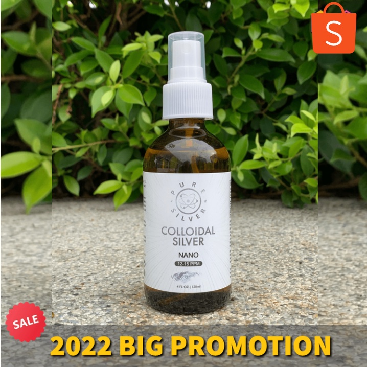 Colloidal Silver 120 ml (4 oz), ซิลเวอร์นาโน, 1215 ppm Pure Colloidal