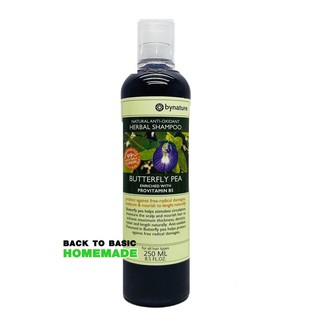 bynature แชมพูอัญชัญ 250 ml. Free paraben , No Sls,sles Butterfly Pea Shampoo, by nature