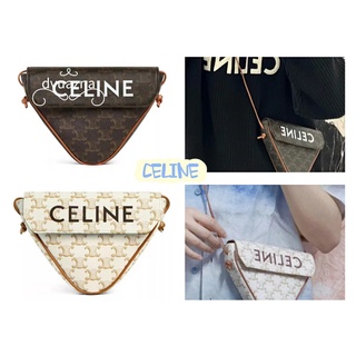 💯 ของแท้ CELINE Retro Show Presbyopia Triangle Bag Shoulder Bag/Womens