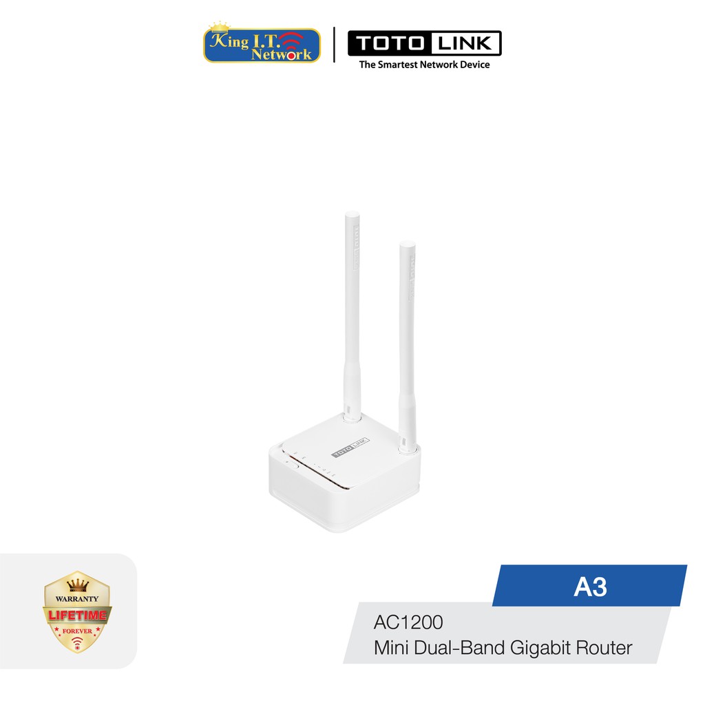 TOTOLINK (A3) AC1200 Mi-Ni Dual-band Wi-Fi Router