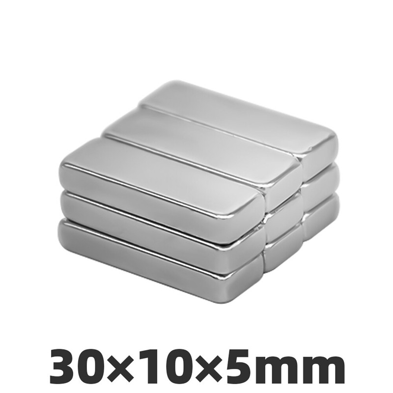 5ชิ้น แม่เหล็กแรงสูง 30x10x5มิล Magnet Neodymium 30*10*5มิล แม่เหล็กนีโอไดเมียม 30x10x5mm แม่เหล็ก สี่เหลี่ยม 30*10*5mm