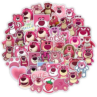 50 ชิ้น สติกเกอร์หมีชมพู สติกเกอร์หมีLotso สติกเกอร์หมีล็อตโซ่ (สินค้าจากจีน)