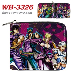 Jojos Bizarre Adventure กระเป๋าสตางค์ใบสั้น ลายการ์ตูน 3D ลําลอง ครบสี ของขวัญ สําหรับเด็กผู้หญิง ผู้ชาย