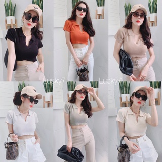 🌜9tothemoon.bkk🌛ส่งไว 1-2 วัน♡ เสื้อคอปก คอวี ซาร่า ZARA ผ้าไหมพรม ใส่สบาย เซ็กซี่ ไฮโซมาก l เสื้อ เสื้อผ้า สายฝอ สายเกา