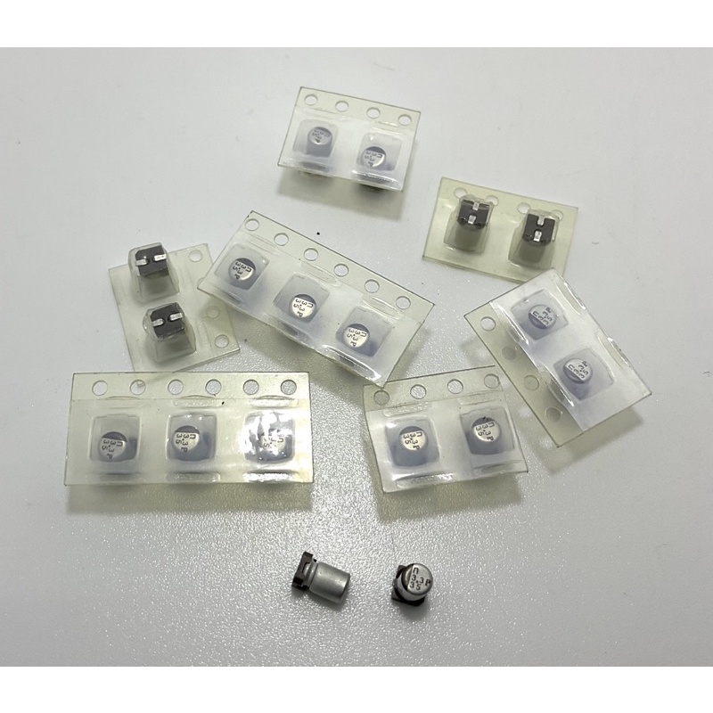 Cกระป๋องแบบแปะปริ้น ค่า 3.3UF มี35V,50V แพ็ค10ตัว
