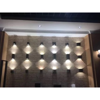 เปลี่ยนหลอดได้ง่าย***โคมไฟติดผนังนอกบ้านโคมไฟกิ่งกันฝนแถมขั้วใส่หลอดGU10 7w LED ต่อไฟบ้านตรง220v