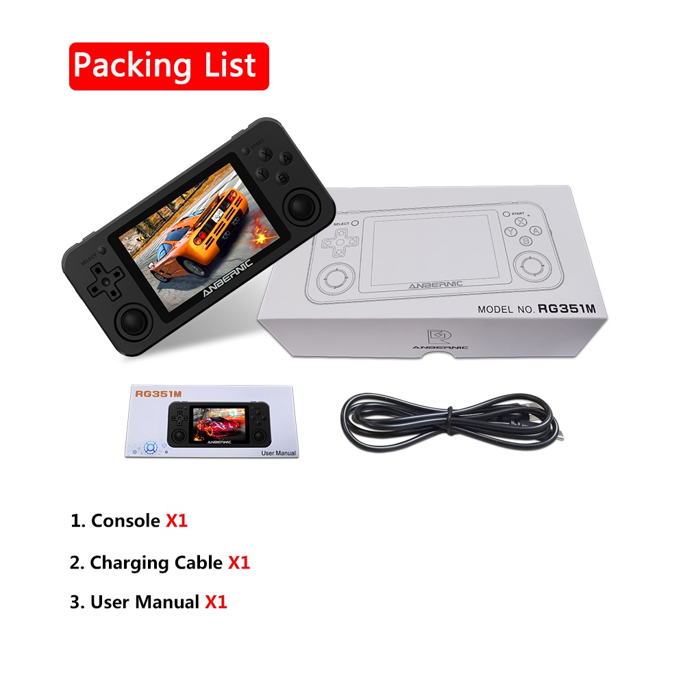 ANBERNIC RG351M New Version Wifi PS1 Retro GAME 2400 GAMES 64G Games ...