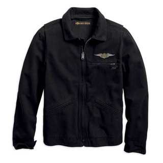 เสื้อแจ็คเก็ตลิขสิทธิ์แท้ HARLEY-DAVIDSON Mens Winged