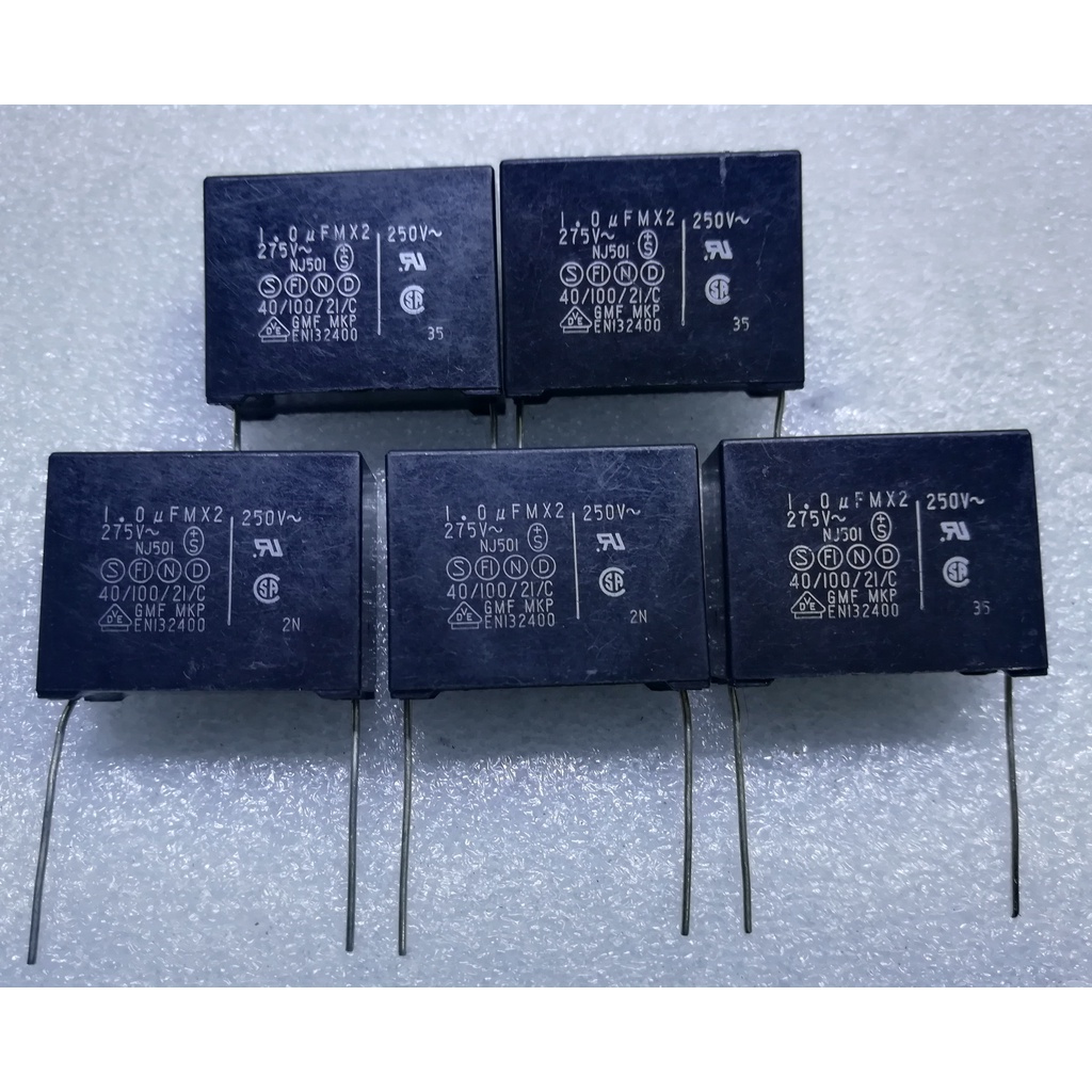 1uf , 1.0uf , 105 , 275V Film Capacitor (ฟิล์ม คาปาซิเตอร์) กว้างยาวสูง ...