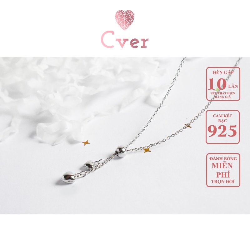 Cver Silver S925 สร้อยคอเงินดีไซน์ด้ายบางพู่อ่อนโยน DC-EB212