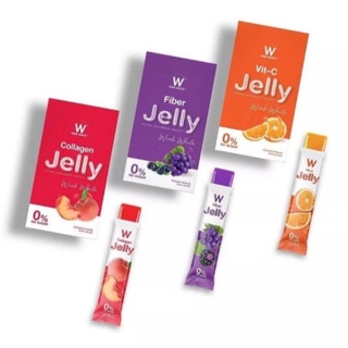 เจลลี่ วิงไวท์  W Jelly Collagen Fiber vit c 1กล่อง5ซอง