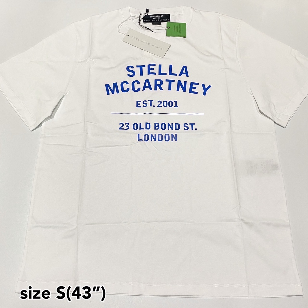 Stella Mccartney Tee t-shirt เสื้อยืด เสื้อ แบรนด์เนม สเตลล่า ของแท้ oversize unisex สีขาว ส่งฟรี EMS ทั้งร้าน