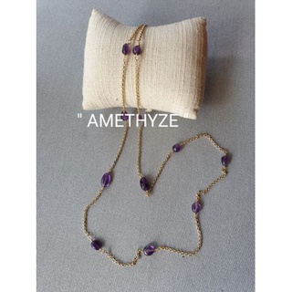 สายคล้องแมส หินนำโชค  "AMETHYZE" "อเมทิสต์"