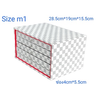 กล่องพระลิ้นชัก/SizeM1(ขนาด28.5cm*19cm*15.5cm)5ชั้น90ช่อง/ขนาดช่อง4cm*5.5cm#กล่องพระ#กล่องใส่พระ#กล่องเก็บพระ#กล่อง