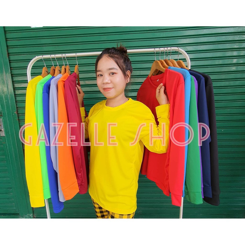 เสื้อคนงานคอกลมแขนยาว ผ้าไอบี โพลีเอสเตอร์