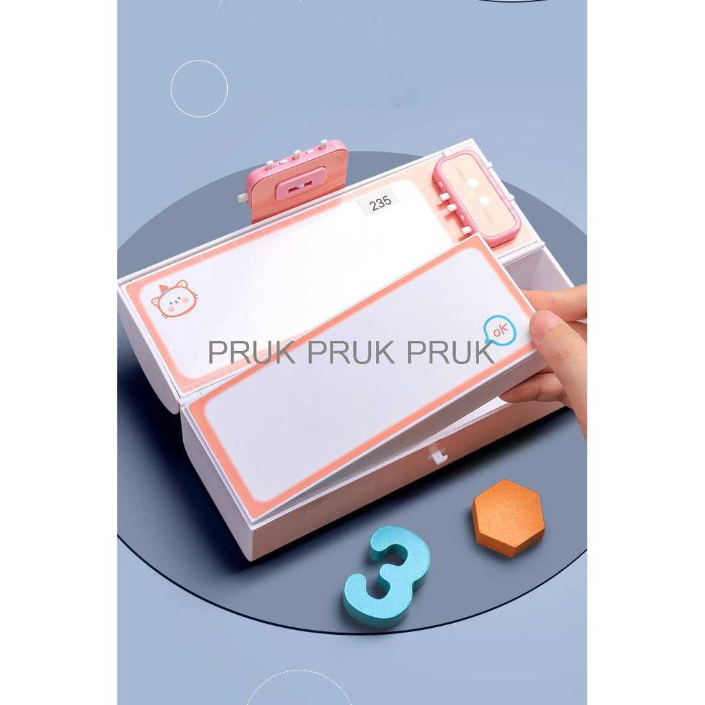 พร้อมส่งจากไทย กล่องดินสอรหัสผ่าน กระเป๋าดินสอหูหิ้ว  พร้อมล็อครหัส สองชั้น กล่องดินสอสวย น่ารักPC045 - รูปที่ 7