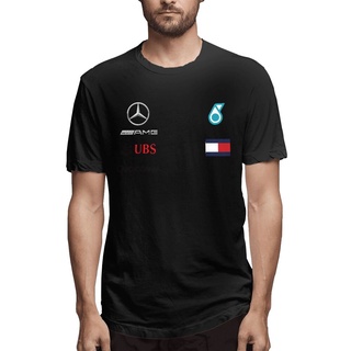 [S-5XL]ขายดี เสื้อเชิ้ตคอกลม ผ้าฝ้ายแท้ พิมพ์ลายโลโก้ Motorsport F1 Petronas Amg FPjimm33CCcgde68