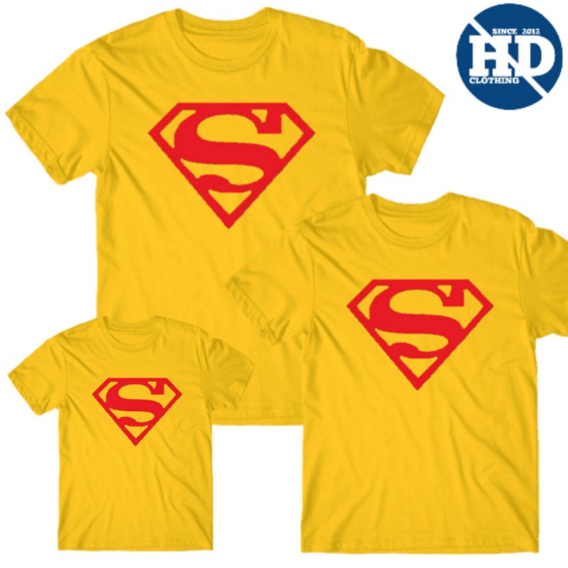 SUPERMAN T-SHIRT แม่และเด็ก ทําจากผ้าฝ้ายหวี 30s