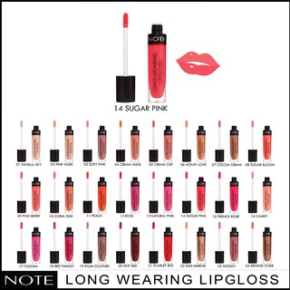 NOTE COSMETICS LONG WEARING LIPGLOSS 14 SUGAR PINK