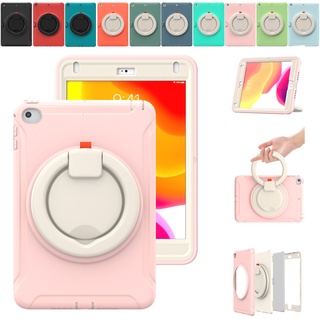 เคสแท็บเล็ตแบบพลาสติกทรงกลมหมุนได้ 360 องศาป้องกันการกระแทกสําหรับ Ipad 7Th 8Th 9Th Gen 10.2 2019 2020 2021 Ipad 5Th 6Th Gen 9.7 2017 2018 Air2 9.7 2014 Pro9.7 2016 Mini4 5 Mini6 8.3 2021