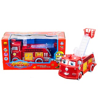 ProudNada Toys ของเล่นเด็กรถกระเช้าดับเพลิงชนถอย BAONIU FIRE CAR NO.938A