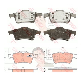 GDB1469 ผ้าเบรค-หลัง(TRW) (เนื้อผ้า COTEC) SAAB 9-3 Sport 2.0 02-03