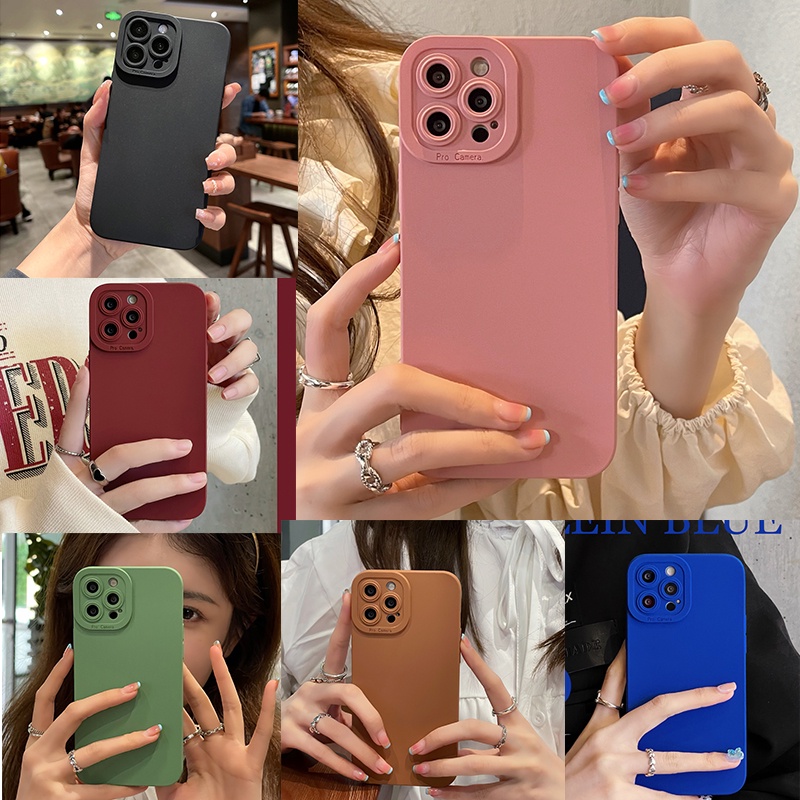เคสซิลิโคนนิ่ม เนื้อแมตต์ ป้องกันกล้อง สําหรับ Vivo Y15S Y15A T1 4G Y21 Y33S Y21S Y21T Y21A Y21E Y55