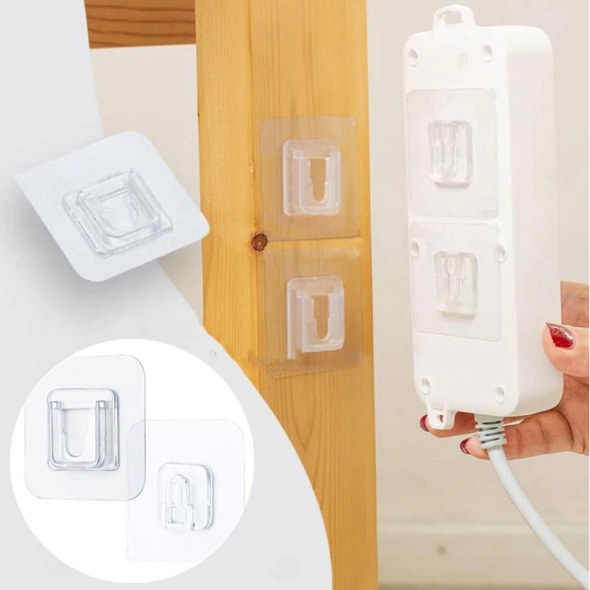 พร้อมส่ง ที่แขวนของติดผนัง นวัตกรรมกาวนาโน ที่แขวนของเอนกประสงค์ 6x6 ซม วัสดุโปรงแสง ใช้งานสะดวก
