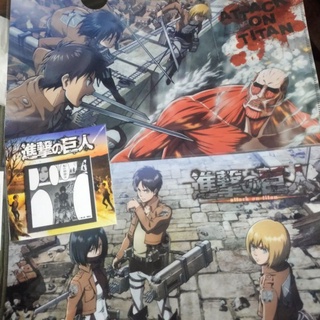 แฟ้ม A4 ลิขสิทธิ์แท้ Attack on Titan Anime Levi Eren JAPAN อนิเมะ ผ่าพิภพไททัน ไททัน รีไวล์ เอเรน แฟ้มเอกสาร มังงะ