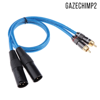 2 Xlr Male To 2 Rca Male Hifi สายเคเบิ้ลเชื่อมต่อเสียง