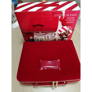 กระเป๋า Estee Lauder ทรงกล่อง กำมะหยี่ทั้งใบ ขนาดกลาง ราคา 450 บาท แท้จากเคาร์เตอร์