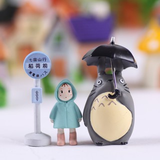 ตุ้กตาเรซิ่นตกแต่งบ้าน Totoro Mei Figure 3ชิ้น/ ชุด