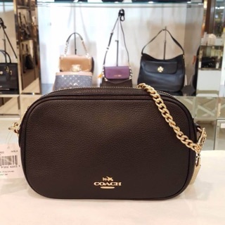 Coach Isla Chain Crossbody Bag สีดำล้วน อะไหล่ทอง