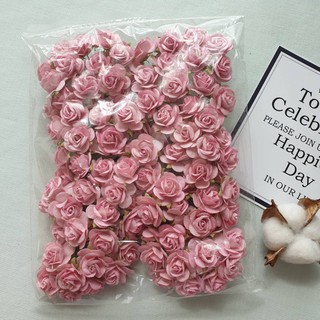กุหลาบกระดาษสา-มินิโรส L ขนาด 2.5 ซ.ม.มีหลายสี