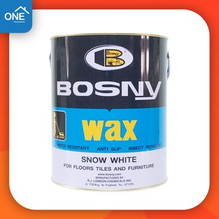 แว๊กซ์ขัดพื้น BOSNY WAX ขนาด 3.2 กก. SNOW WHITE บอสนี่ ขี้ผึ้งขัดพื้น ขัดพื้นไม้ ขัดเงา กันน้ำ ขนาด 3.2 กก.