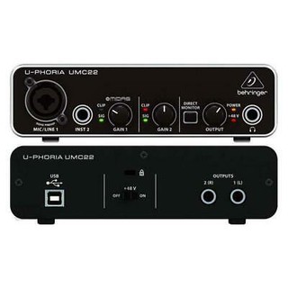 BEHRINGER UMC22 USB ออดิโออินเตอร์เฟส 2 แชนแนล สินค้าคุณภาพเยอรมัน