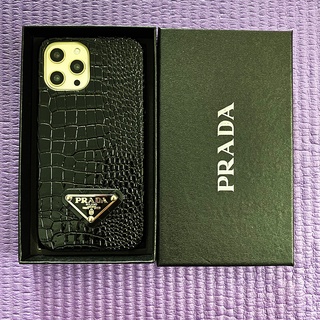 PRADA เคสโทรศัพท์มือถือหนังจระเข้ กันกระแทก สําหรับ iPhone 14 13 12 11 Pro Max Plus XS XR X 12 13 mini