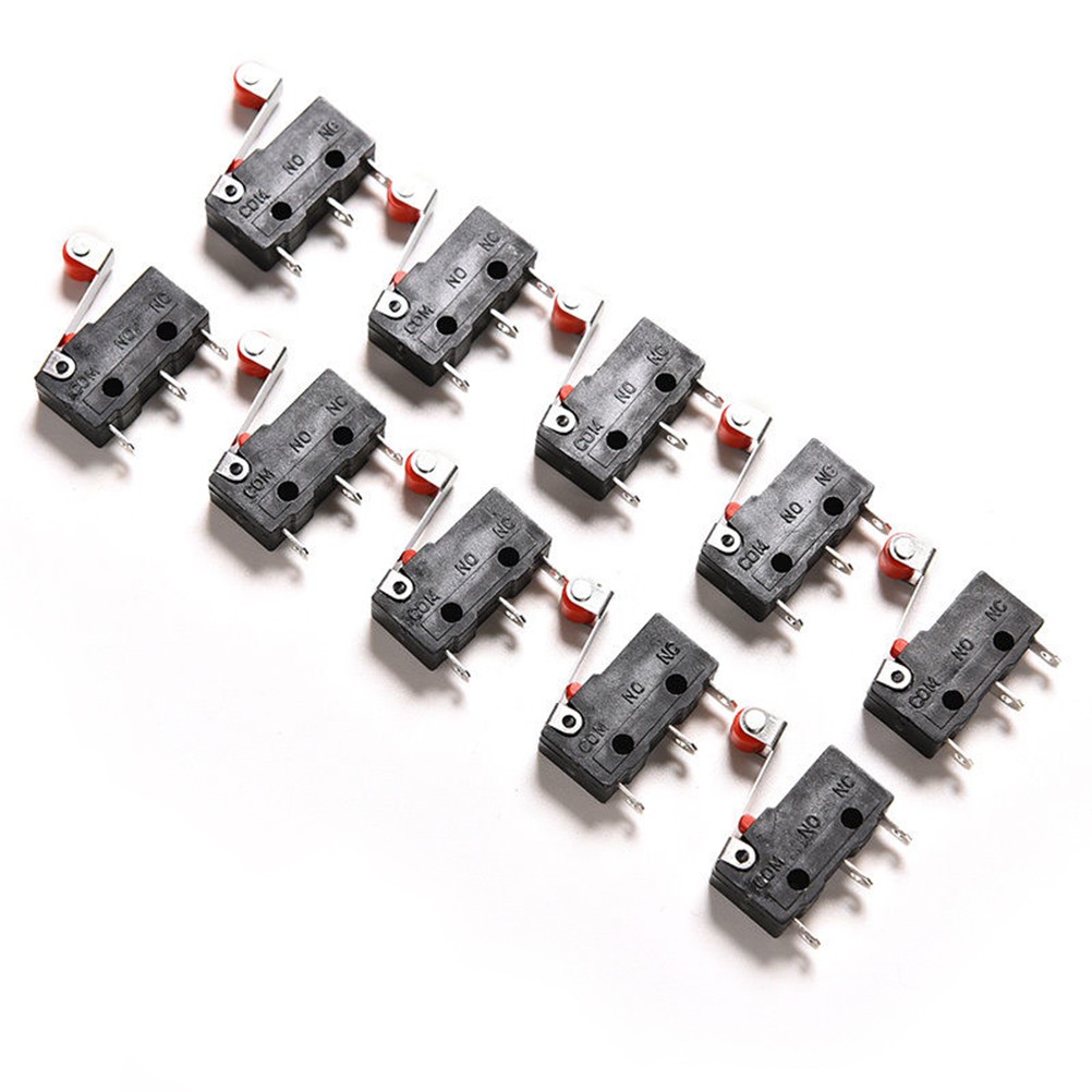 10pcs Micro Roller Lever Arm Normally Open Close Limit-Switch limit switch with roller 5A/250V