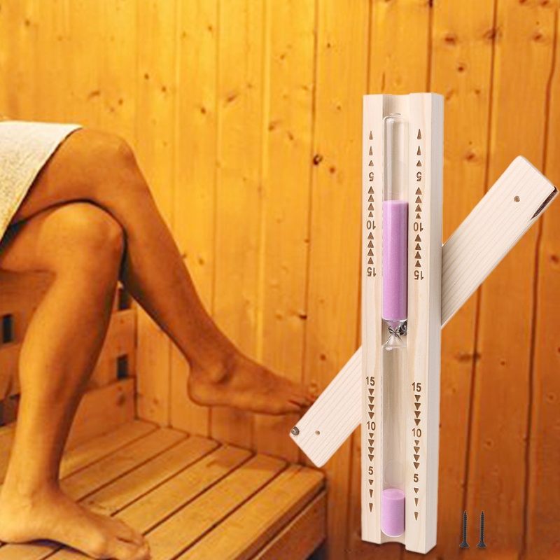 ซีอิน ติดผนังหมุน 15 นาทีนาฬิกาทรายจับเวลาพร้อมทรายสีชมพูสําหรับห้องซาวน่า สปา - รูปที่ 6