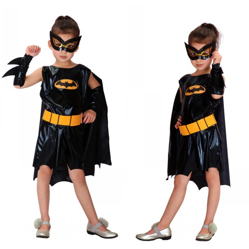 BATMAN GIRL COSTUME KIDS คอสเพลย์ HALLOWEEN COSTUME SUPERHERO