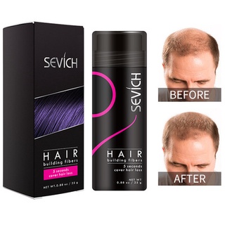 ผงไฟเบอร์ Sevich hair fiber 25 g ผงไฟเบอร์ เพิ่มเส้นผม สำหรับ หัวล้าน ผมบาง เสริมความมั่นใจ