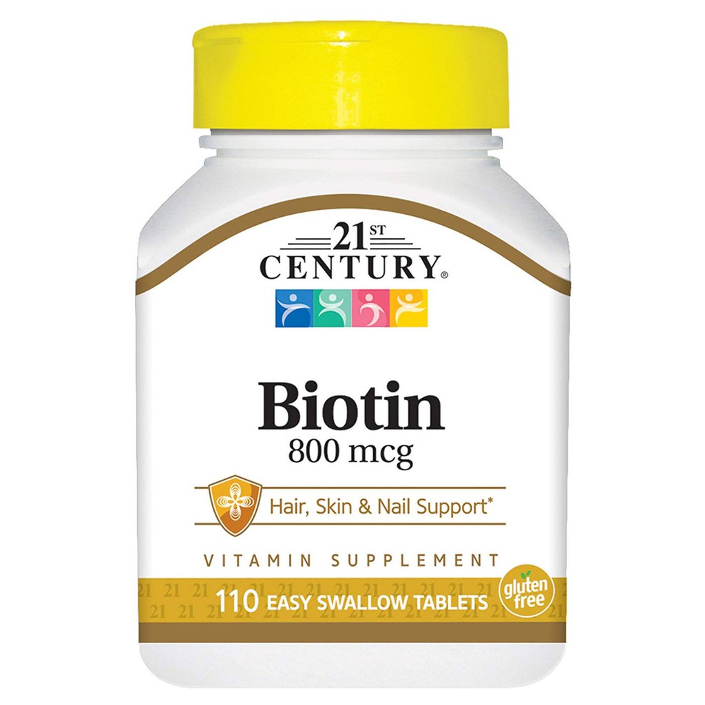 21st Century : Biotin ; 800 mcg, 110 Easy Swallow Tablets ของแท้..!! พร้อมส่ง